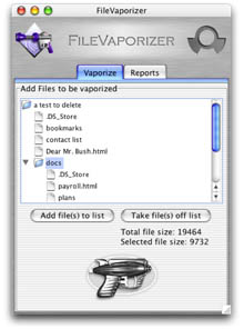FileVaporizer screen shot